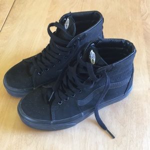 Black hi top Vans